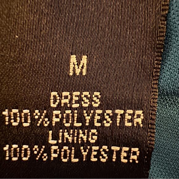 AB Studio teal open sleeve mini shift dress size medium M
 b36 - Picture 3 of 4